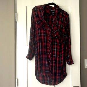 Rails XS plaid shirt dress
